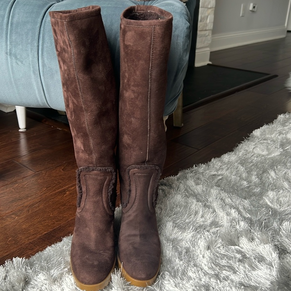 Gucci Suede Knee-High Boots